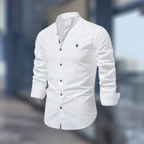 Cămașă Albă Dama Slim Fit | Cămașă Elegantă Femei cu Guler Înalt 1