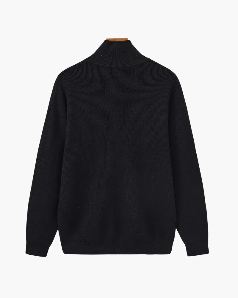 Hanorac Bărbătesc Slim Fit | Pulover Confortabil cu Fermoar Pe Jumătate 1