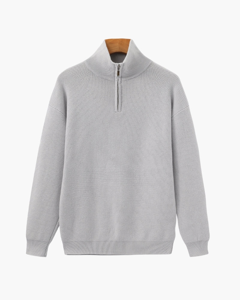 Hanorac Bărbătesc Slim Fit | Pulover Confortabil cu Fermoar Pe Jumătate 10