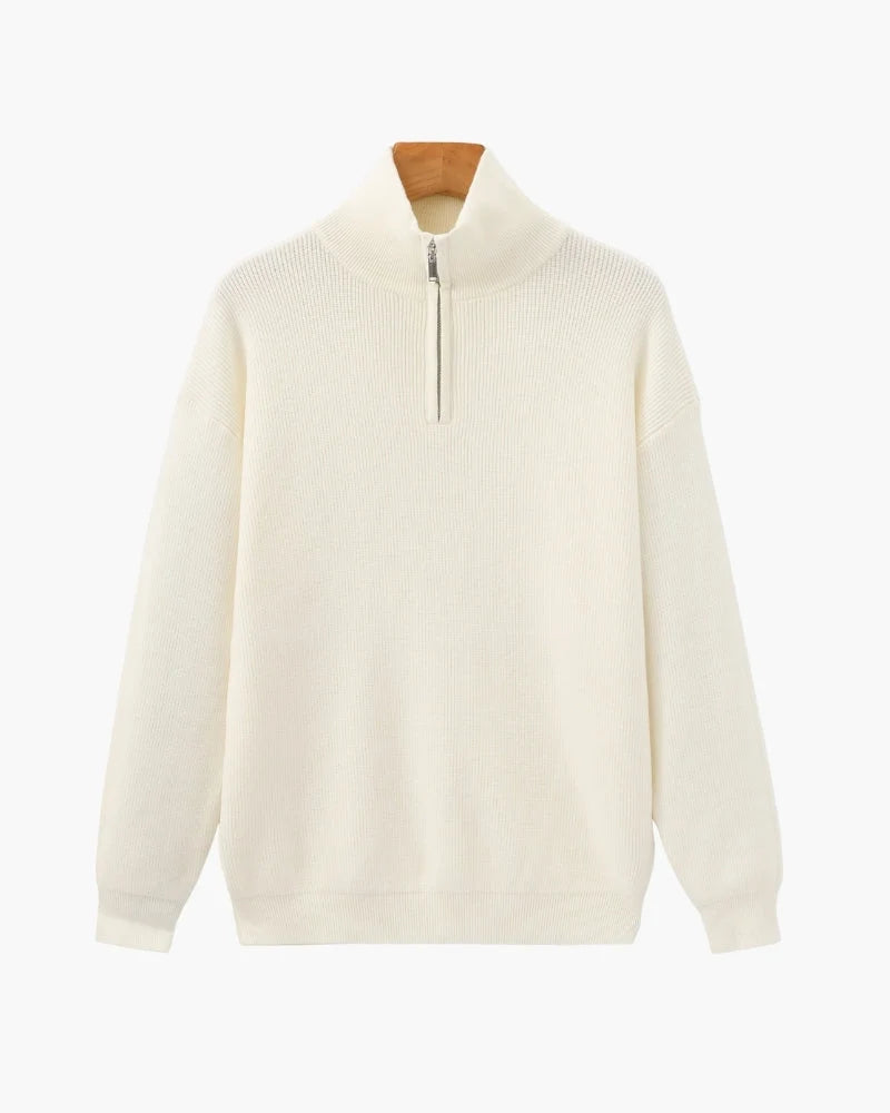 Hanorac Bărbătesc Slim Fit | Pulover Confortabil cu Fermoar Pe Jumătate 11