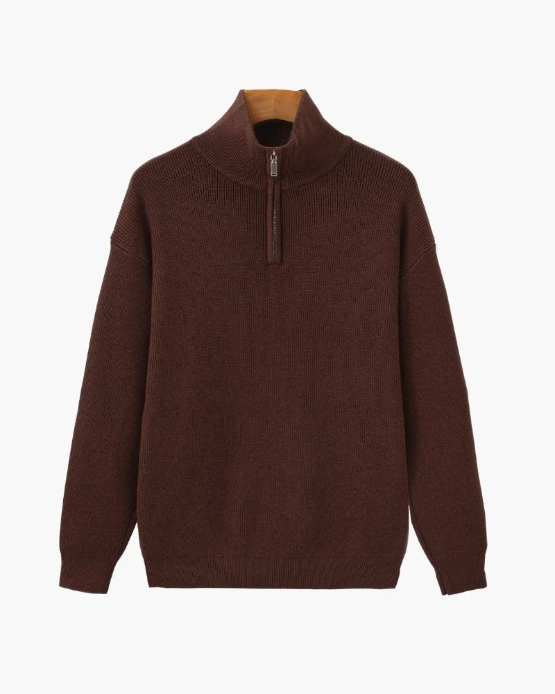 Hanorac Bărbătesc Slim Fit | Pulover Confortabil cu Fermoar Pe Jumătate 12