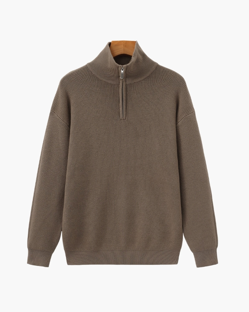 Hanorac Bărbătesc Slim Fit | Pulover Confortabil cu Fermoar Pe Jumătate 13