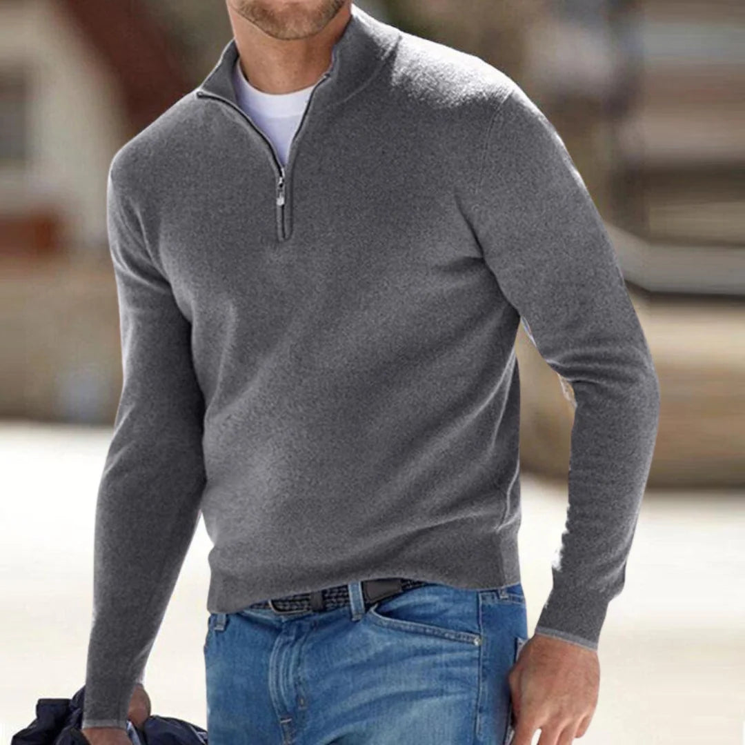Pulover bărbați cu fermoar pe jumătate | Confort și stil casual 3