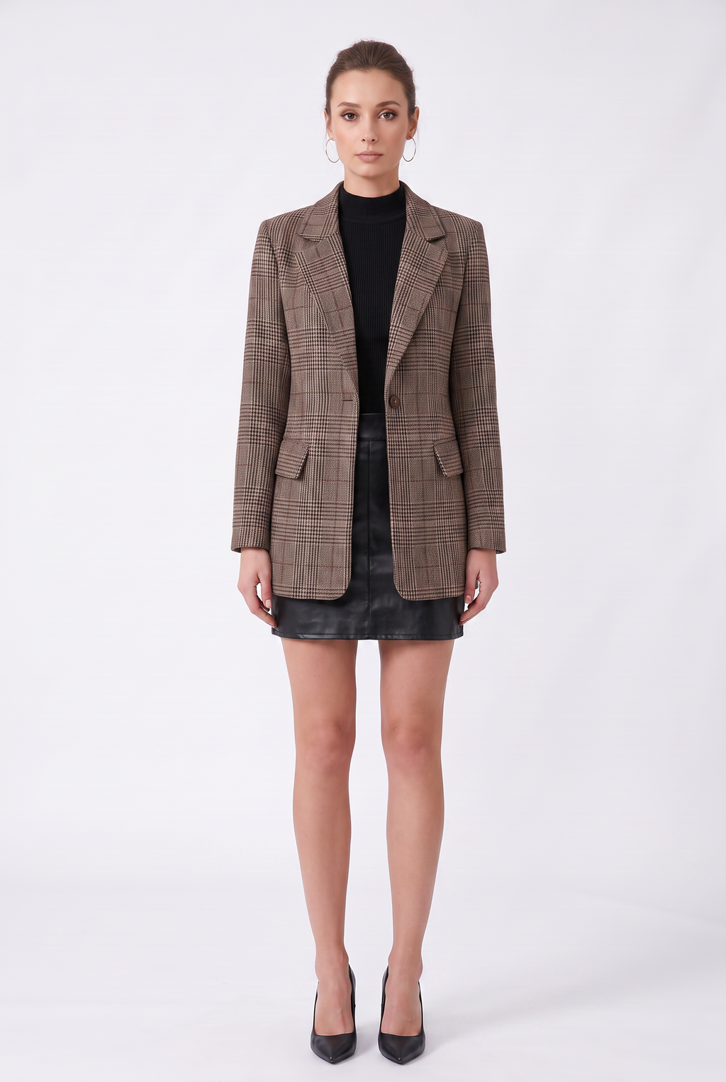Blazeri dama în carouri | Croială slim fit pentru birou și casual