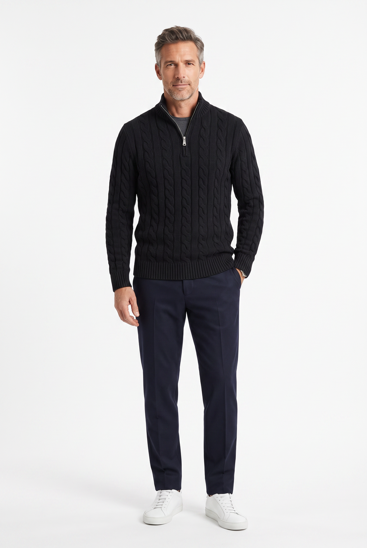 Pulover bărbați Half-Zip | Pulovere bărbați cu fermoar confortabile